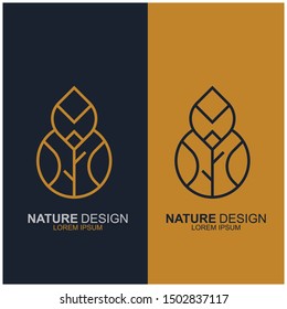 Leaf design logo Template. Green Nature Icon  Design