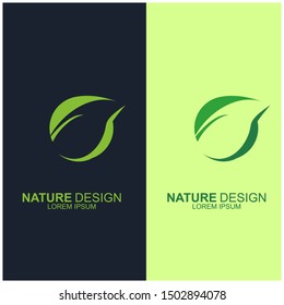 Leaf design logo Template. Green Nature Icon  Design