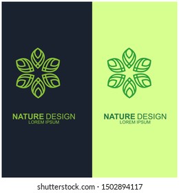 Leaf design logo Template. Green Nature Icon  Design