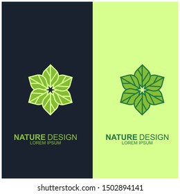 Leaf design logo Template. Green Nature Icon  Design