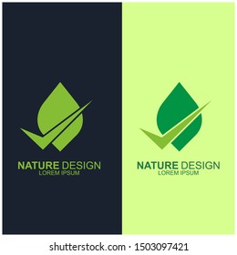 Leaf design logo Template. Green Nature Icon  Design