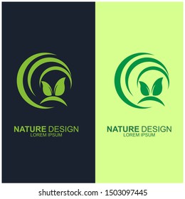 Leaf design logo Template. Green Nature Icon  Design