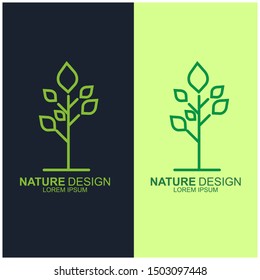 Leaf design logo Template. Green Nature Icon  Design