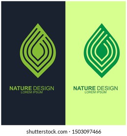 Leaf design logo Template. Green Nature Icon  Design