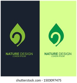 Leaf design logo Template. Green Nature Icon  Design