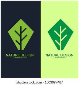 Leaf design logo Template. Green Nature Icon  Design