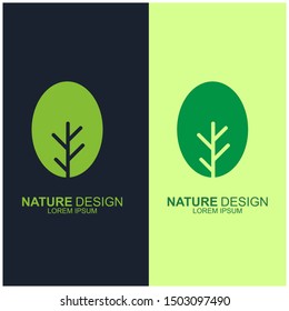 Leaf design logo Template. Green Nature Icon  Design