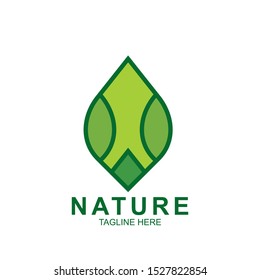 Leaf design logo Template. Green Nature Icon  Design