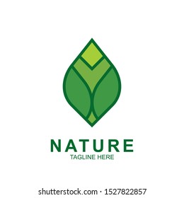 Leaf design logo Template. Green Nature Icon  Design