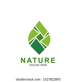 Leaf design logo Template. Green Nature Icon  Design
