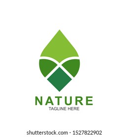 Leaf design logo Template. Green Nature Icon  Design