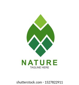 Leaf design logo Template. Green Nature Icon  Design