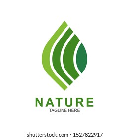 Leaf design logo Template. Green Nature Icon  Design