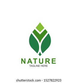 Leaf design logo Template. Green Nature Icon  Design