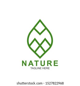 Leaf design logo Template. Green Nature Icon  Design