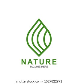Leaf design logo Template. Green Nature Icon  Design