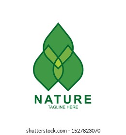 Leaf design logo Template. Green Nature Icon  Design
