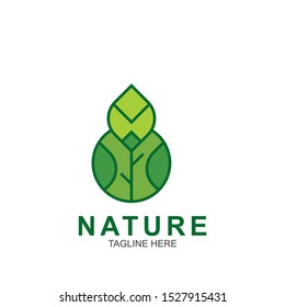 Leaf design logo Template. Green Nature Icon  Design