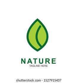 Leaf design logo Template. Green Nature Icon  Design