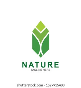 Leaf design logo Template. Green Nature Icon  Design
