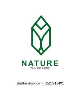 Leaf design logo Template. Green Nature Icon  Design