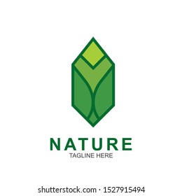 Leaf design logo Template. Green Nature Icon  Design
