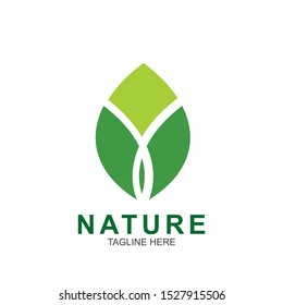 Leaf design logo Template. Green Nature Icon  Design