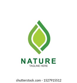 Leaf design logo Template. Green Nature Icon  Design