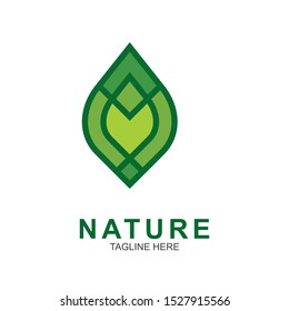 Leaf design logo Template. Green Nature Icon  Design