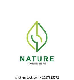Leaf design logo Template. Green Nature Icon  Design
