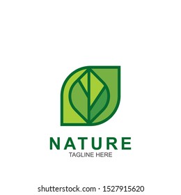 Leaf design logo Template. Green Nature Icon  Design