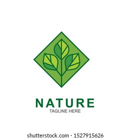 Leaf design logo Template. Green Nature Icon  Design