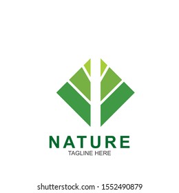 Leaf design logo Template. Green Nature Icon  Design