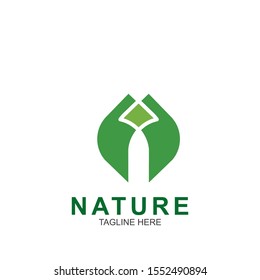 Leaf design logo Template. Green Nature Icon  Design