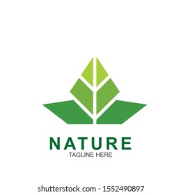 Leaf design logo Template. Green Nature Icon  Design
