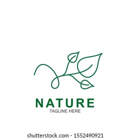 Leaf design logo Template. Green Nature Icon  Design