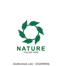 Leaf design logo Template. Green Nature Icon  Design