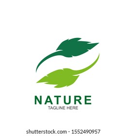 Leaf design logo Template. Green Nature Icon  Design