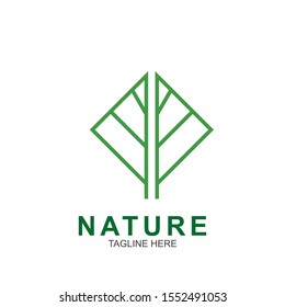 Leaf design logo Template. Green Nature Icon  Design
