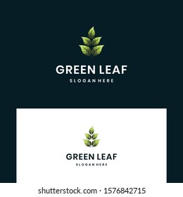 Leaf design logo Template. Green leaf vector design