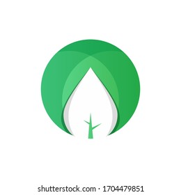 Plantilla de logotipo de diseño de hoja. Diseño de iconos de naturaleza verde