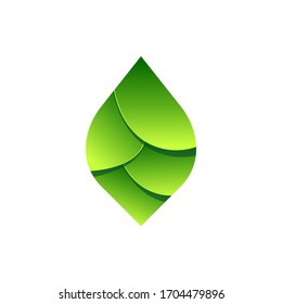 Plantilla de logotipo de diseño de hoja. Diseño de iconos de naturaleza verde