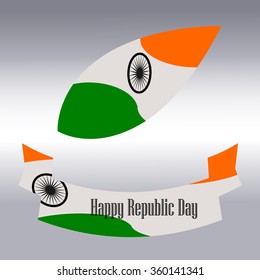 Leaf design for national tricolor flag for 26 January, Happy Indian Republic Day celebration.