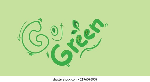 leaf design and save the earth slogan