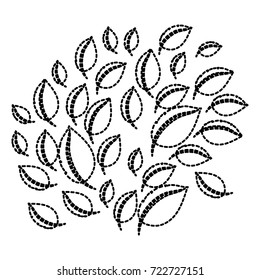 leaf design sticker   vector illustration