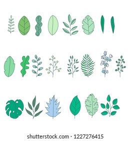 Leaf design of vector. doodle art style.