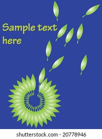 Leaf design vector illustration blue