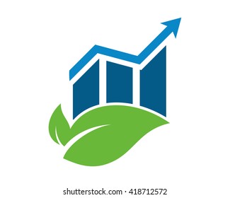 leaf diagram graph image vector icon