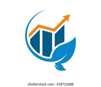 leaf diagram graph image vector icon