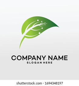  Leaf Digital Design Logo  Template - Vector.